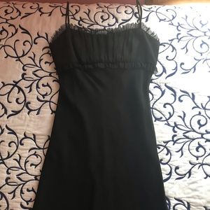 Beautiful black spaghetti strap cocktail dress